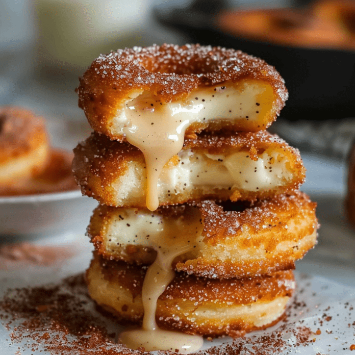 Caramel Cheesecake-Stuffed Churro Rings